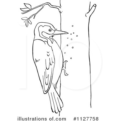 Royalty-Free (RF) Woodpecker Clipart Illustration by Picsburg - Stock Sample #1127758