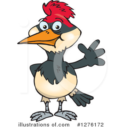 Royalty-Free (RF) Woodpecker Clipart Illustration by Dennis Holmes Designs - Stock Sample #1276172