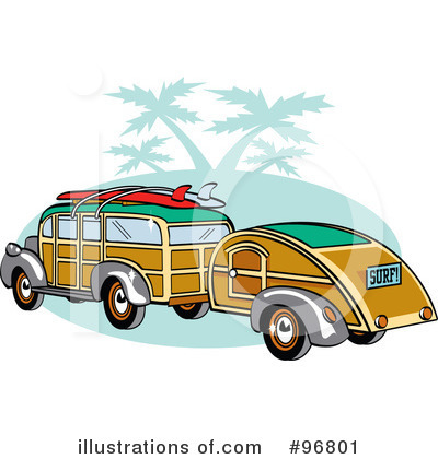 Royalty-Free (RF) Woody Car Clipart Illustration by Andy Nortnik - Stock Sample #96801