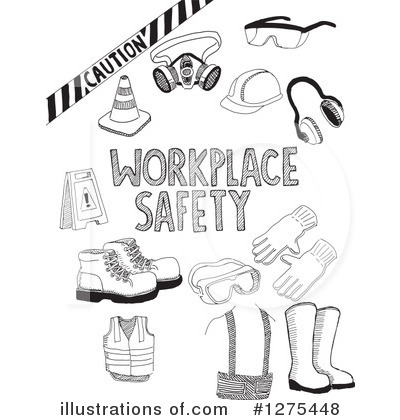 Royalty-Free (RF) Work Safety Clipart Illustration by David Rey - Stock Sample #1275448