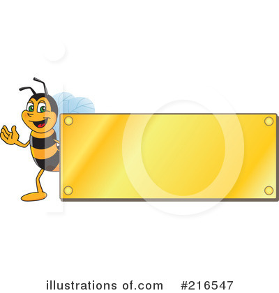 Royalty-Free (RF) Worker Bee Character Clipart Illustration by Mascot Junction - Stock Sample #216547