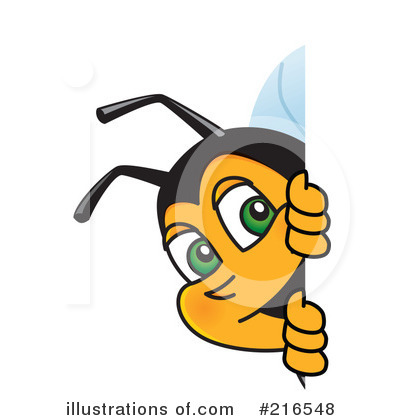 Royalty-Free (RF) Worker Bee Character Clipart Illustration by Mascot Junction - Stock Sample #216548