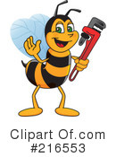 Worker Bee Character Clipart #216553 by Mascot Junction