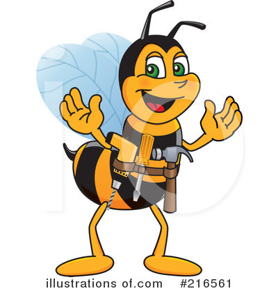 Worker Bee Character Clipart #216561 by Toons4Biz