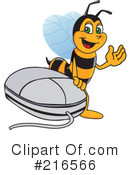 Worker Bee Character Clipart #216566 by Mascot Junction