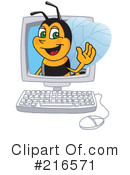 Worker Bee Character Clipart #216571 by Mascot Junction