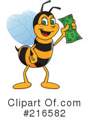 Worker Bee Character Clipart #216582 by Mascot Junction