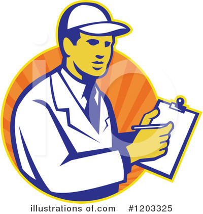 Royalty-Free (RF) Worker Clipart Illustration by patrimonio - Stock Sample #1203325