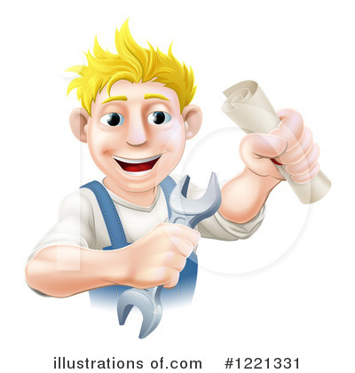 Royalty-Free (RF) Worker Clipart Illustration by AtStockIllustration - Stock Sample #1221331