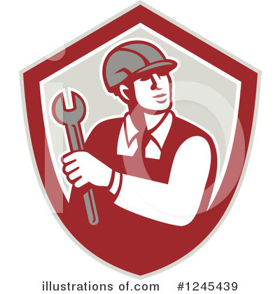 Royalty-Free (RF) Worker Clipart Illustration by patrimonio - Stock Sample #1245439