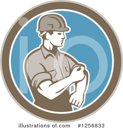Construction Worker Clipart #1256833 by patrimonio