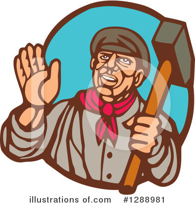 Royalty-Free (RF) Worker Clipart Illustration by patrimonio - Stock Sample #1288981