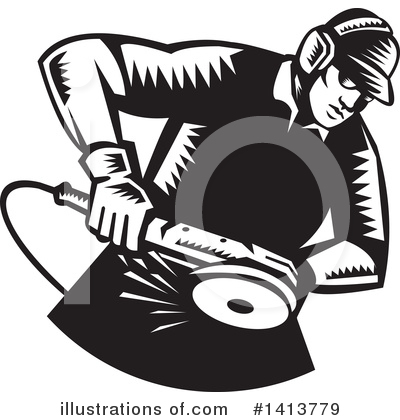 Royalty-Free (RF) Worker Clipart Illustration by patrimonio - Stock Sample #1413779