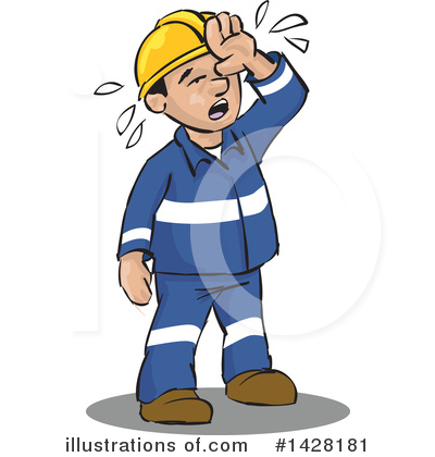 Royalty-Free (RF) Worker Clipart Illustration by David Rey - Stock Sample #1428181