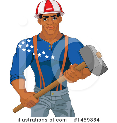 Royalty-Free (RF) Worker Clipart Illustration by Pushkin - Stock Sample #1459384