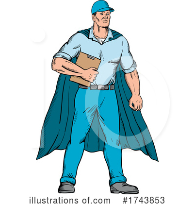 Royalty-Free (RF) Worker Clipart Illustration by patrimonio - Stock Sample #1743853