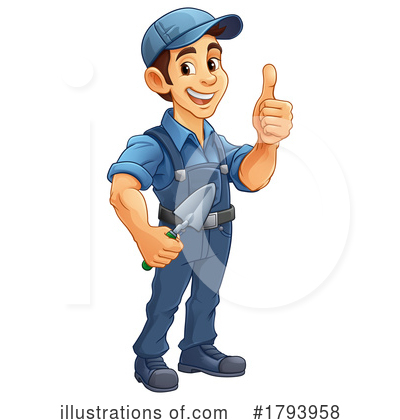 Construction Worker Clipart #1793958 by AtStockIllustration