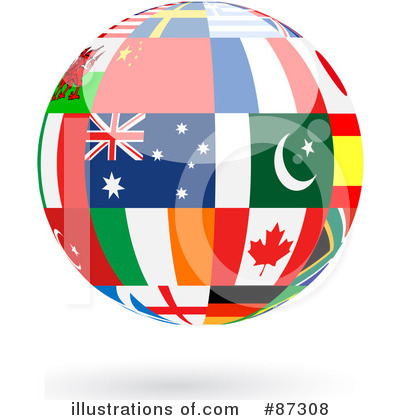 Royalty-Free (RF) World Globe Clipart Illustration by elaineitalia - Stock Sample #87308