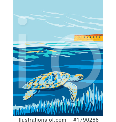 Sea Turtle Clipart #1790268 by patrimonio