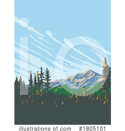 Rocky Mountains Clipart #1805101 by patrimonio