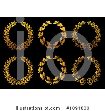 Royalty-Free (RF) Wreath Clipart Illustration by Vector Tradition SM - Stock Sample #1091830