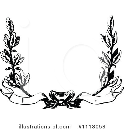 Royalty-Free (RF) Wreath Clipart Illustration by Prawny Vintage - Stock Sample #1113058