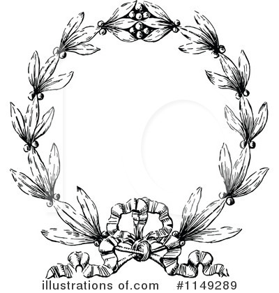 Royalty-Free (RF) Wreath Clipart Illustration by Prawny Vintage - Stock Sample #1149289
