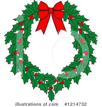 Christmas Wreath Clipart #1214732 by Vector Tradition SM