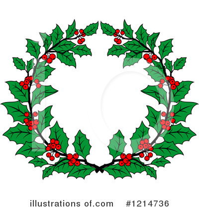Christmas Holly Clipart #1214736 by Vector Tradition SM