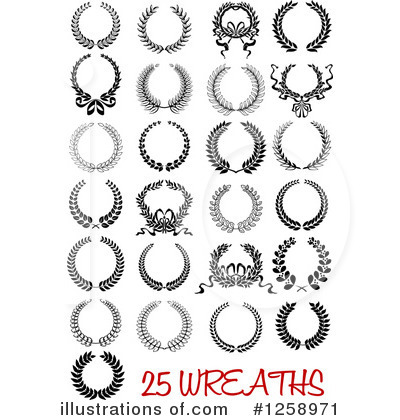 Royalty-Free (RF) Wreath Clipart Illustration by Vector Tradition SM - Stock Sample #1258971