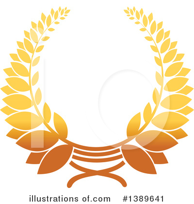 Golden Wreath Clipart #1389641 by Vector Tradition SM