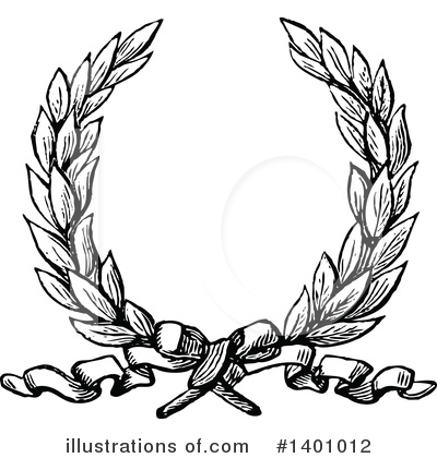 Royalty-Free (RF) Wreath Clipart Illustration by BestVector - Stock Sample #1401012
