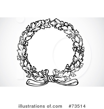 Royalty-Free (RF) Wreath Clipart Illustration by BestVector - Stock Sample #73514