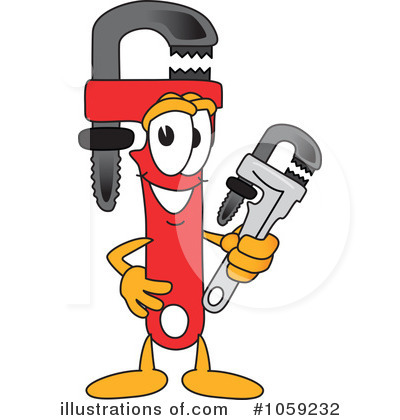 Royalty-Free (RF) Wrench Clipart Illustration by Mascot Junction - Stock Sample #1059232