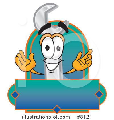 Royalty-Free (RF) Wrench Clipart Illustration by Mascot Junction - Stock Sample #8121