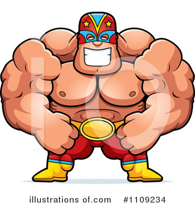 Wrestler Clipart #1109234 by Cory Thoman