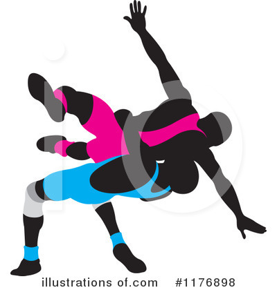Royalty-Free (RF) Wrestling Clipart Illustration by Lal Perera - Stock Sample #1176898