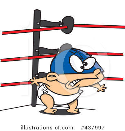 Royalty-Free (RF) Wrestling Clipart Illustration by toonaday - Stock Sample #437997