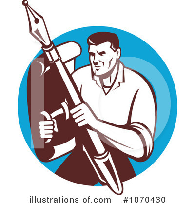 Royalty-Free (RF) Writer Clipart Illustration by patrimonio - Stock Sample #1070430