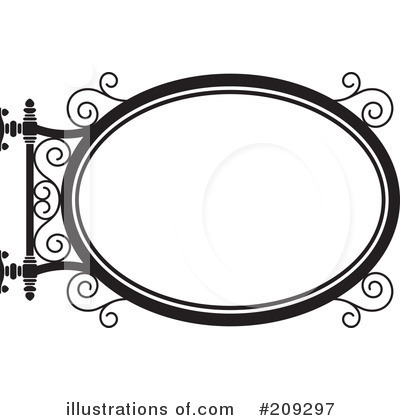 Royalty-Free (RF) Wrought Iron Sign Clipart Illustration by Frisko - Stock Sample #209297
