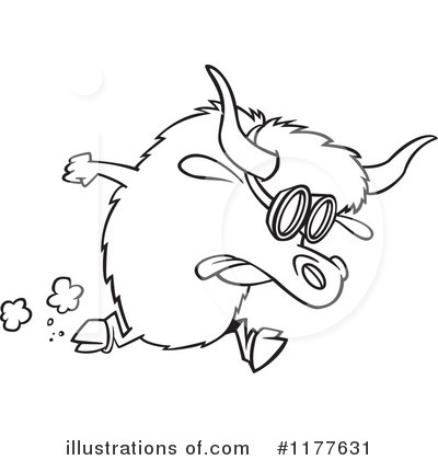 Royalty-Free (RF) Yak Clipart Illustration by toonaday - Stock Sample #1177631