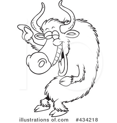 Royalty-Free (RF) Yak Clipart Illustration by toonaday - Stock Sample #434218