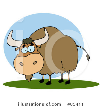 Royalty-Free (RF) Yak Clipart Illustration by Hit Toon - Stock Sample #85411