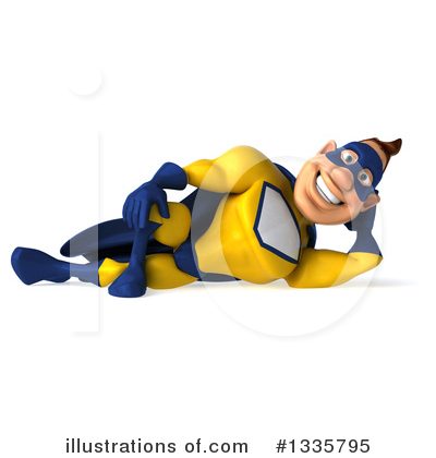 Yellow And Blue Super Hero Clipart #1335795 by Julos