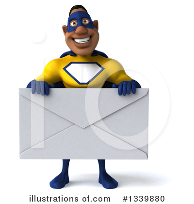 Yellow And Blue Super Hero Clipart #1339880 by Julos