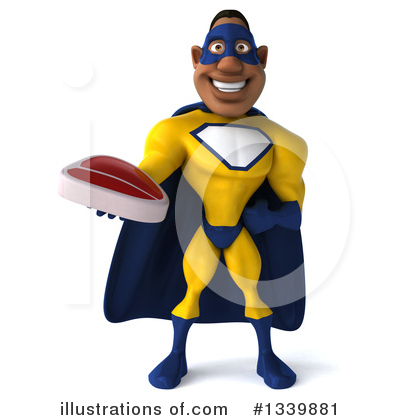 Yellow And Blue Super Hero Clipart #1339881 by Julos