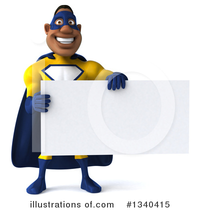 Yellow And Blue Super Hero Clipart #1340415 by Julos