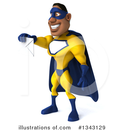Yellow And Blue Super Hero Clipart #1343129 by Julos