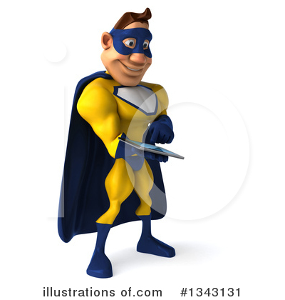 Yellow And Blue Super Hero Clipart #1343131 by Julos