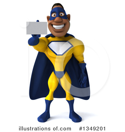 Yellow And Blue Super Hero Clipart #1349201 by Julos
